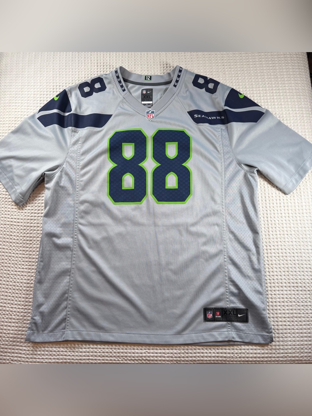 Nike Jimmy Graham #88 Seattle Seahawks Gray NFL Jersey Mens Size XXL